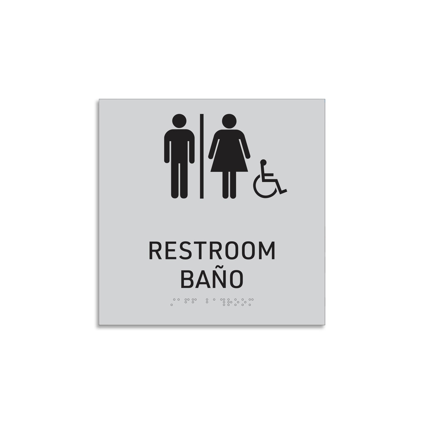 Unisex bathroom w/ braille (bronxcare)