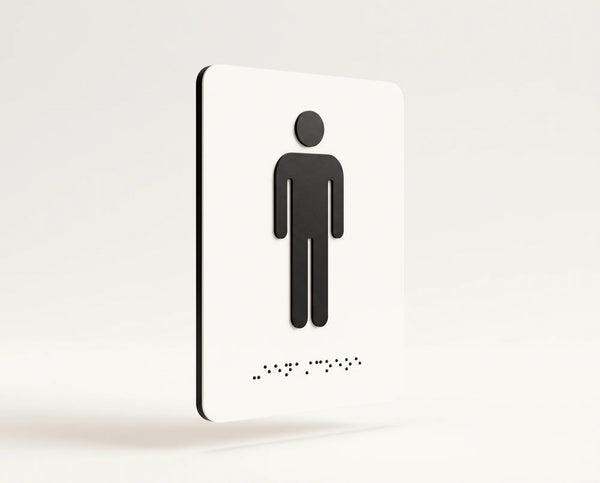 Restroom Sign — Matte Black