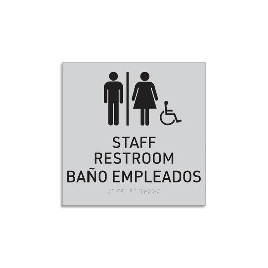 Staff bathroom Unisex w/ braille (bronxcare)