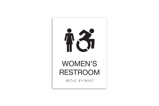 Women's Restroom Vertical (braille) TCO